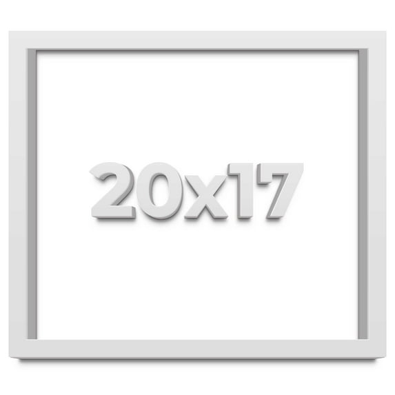20x17 Shadow Box High Gloss White Display Frame | 1.625 Inches Deep | 1 Inch Moulding Width | Solid