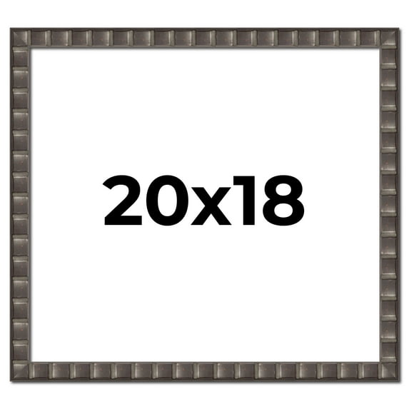 20x18 Frame Black Brown Chestnut Mosaic Solid Wood Picture Frame | 1.125 Inch Moulding Width |
