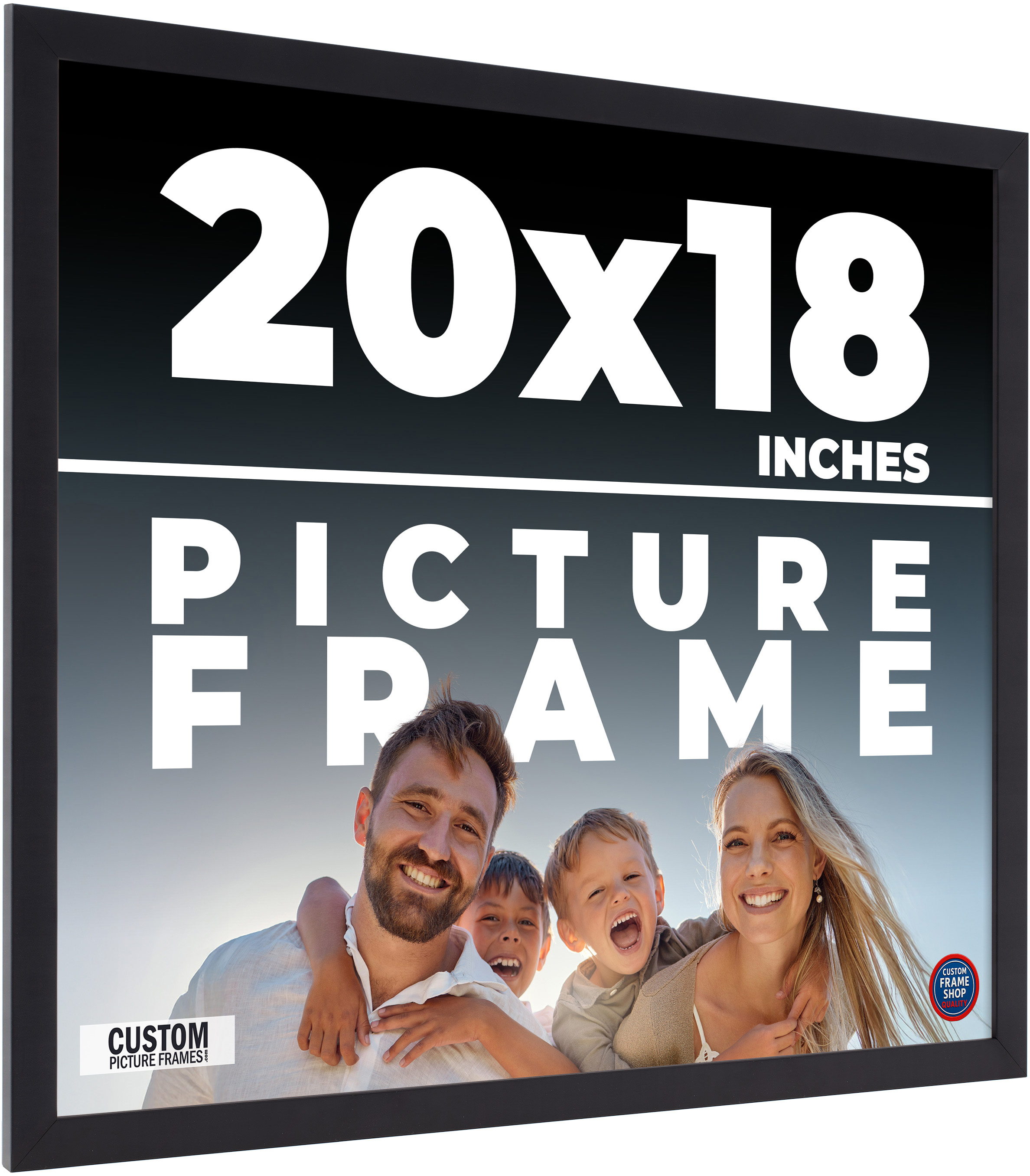 20x18 Frame Black Real Wood Picture Frame Width 0.75 inches | Interior ...