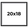 thumbnail image 1 of 20x18 Frame Black & Silver Solid Wood Picture Frame Width 1.25 Inches | Interior Depth 0.75 Inches, 1 of 8