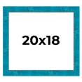 thumbnail image 1 of 20x18 Frame Blue Teal Burl Wood Picture Frame | 1.75 Inch Moulding Width | Interior Frame Depth 0.5, 1 of 8