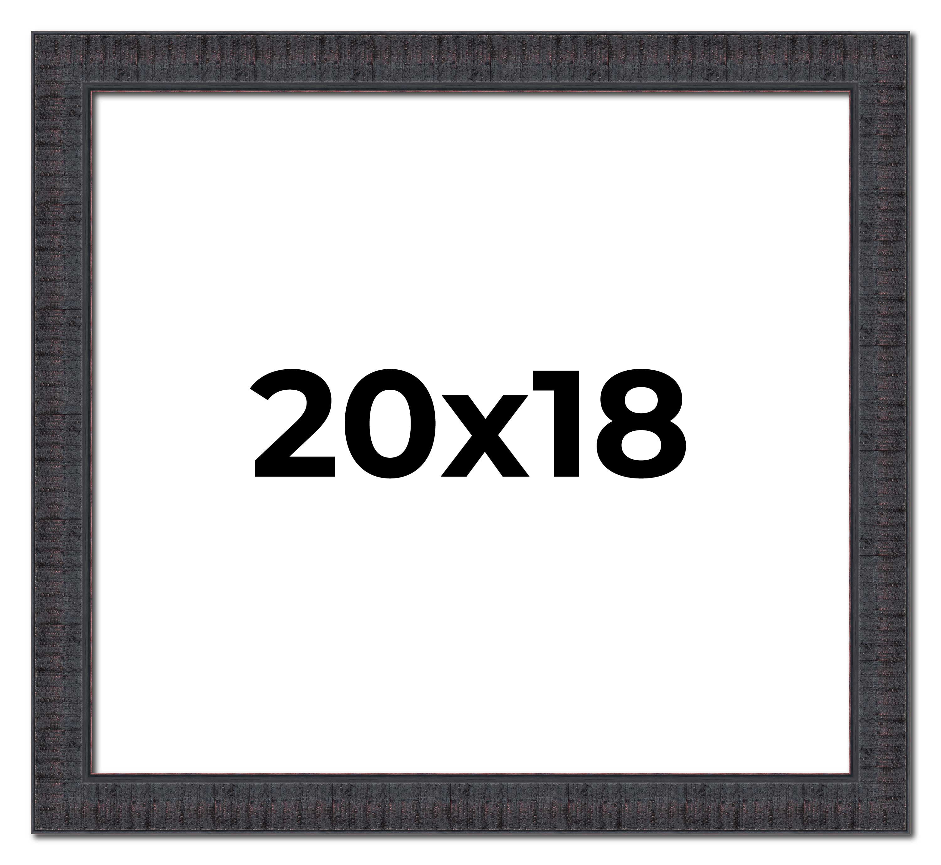 20x18 Frame Brown Rustic Solid Wood Picture Frame 1.5 Inches Wide ...