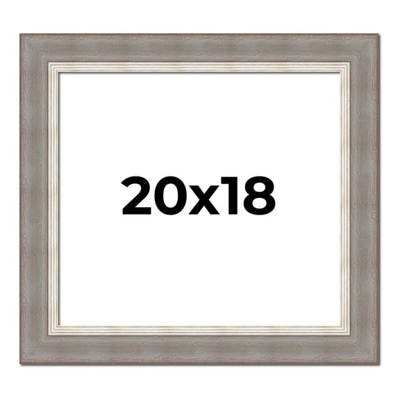 20x18 Frame Grey Real Wood Picture Frame Width 2.75 Inches | Interior Frame Depth 0.5 Inches |