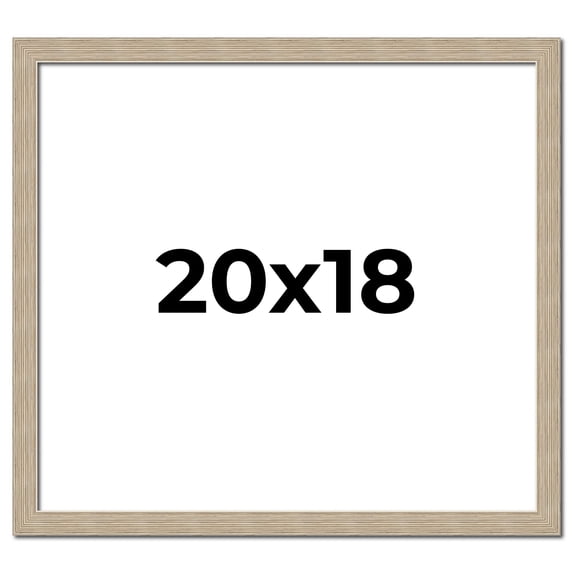 20x18 Frame Grey Solid Wood Picture Frame Width 1 Inches | Interior Frame Depth 0.5 Inches |