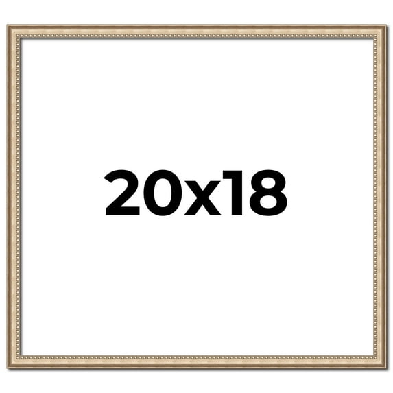 20x18 Frame Silver Real Wood Picture Frame Width 0.75 Inches | Interior Frame Depth 0.5 Inches |