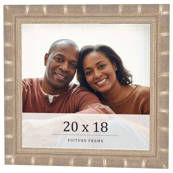 20x18 Frame Silver Real Wood Picture Frame Width 1.5 inches | Interior Frame Depth 0.5 inches |