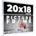thumbnail image 1 of 20x18 Frame Silver Stainless Steel Solid Wood Picture Frame | 0.75 Inch Moulding Width | Includes, 1 of 8