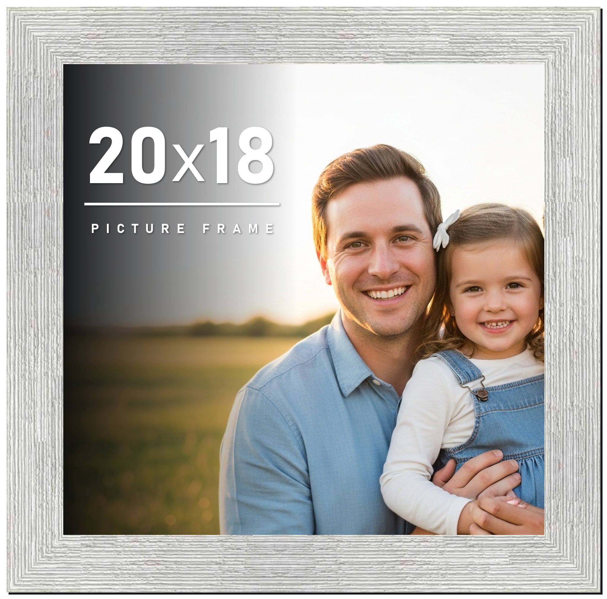 18x20 Frame Black Solid Wood Picture Frame - Complete Modern Photo