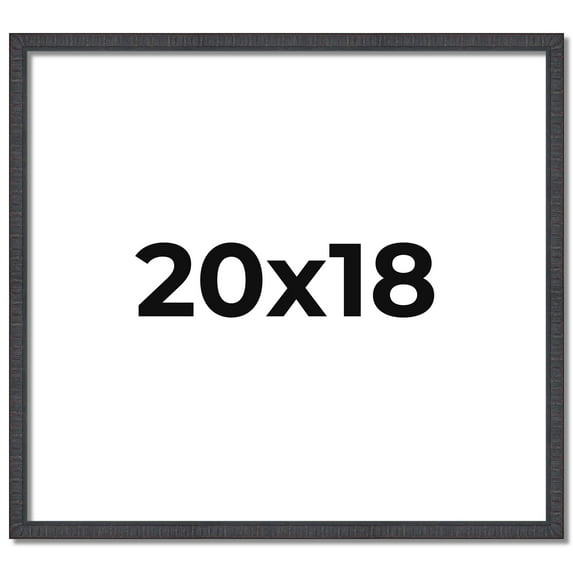 20x18 Rustic Brown Real Wood Picture Frame Width 0.75 inches | Interior Frame Depth 0.5 inches |