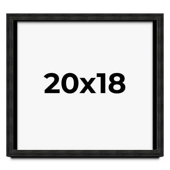 20x18 Shadow Box Black Rustic Barnwood Display Frame | 1.125 Inch Deep | 0.875 Inch Moulding Width