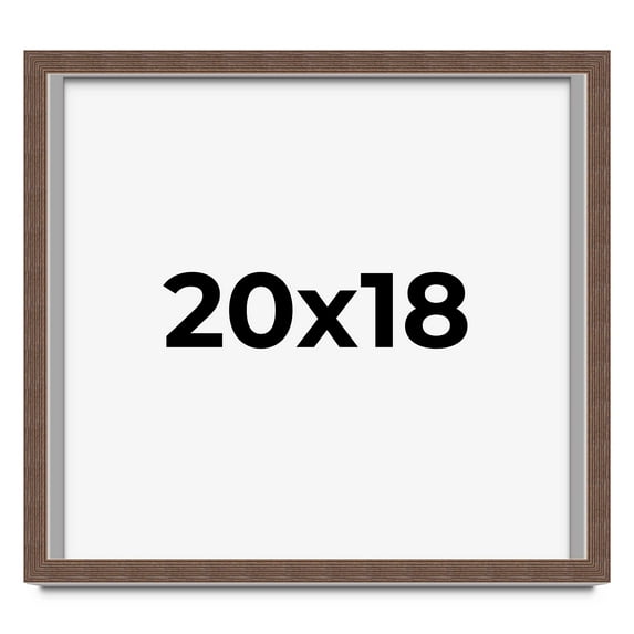 20x18 Shadow Box Frame Brown | 1.125 inches Deep Real Wood Rustic Shadowbox Display Frame | UV