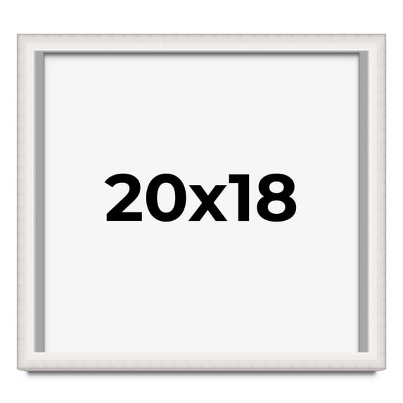 20x18 Shadow Box Silver Brushed Striped Display Frame | 1.625 Inches Deep | 1 Inch Moulding Width |