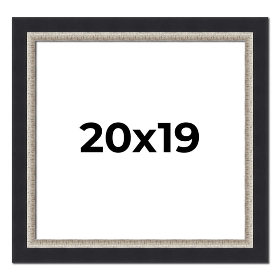 20x19 Frame Black Real Wood Picture Frame Width 2.25 Inches | Interior Frame Depth 0.5 Inches |