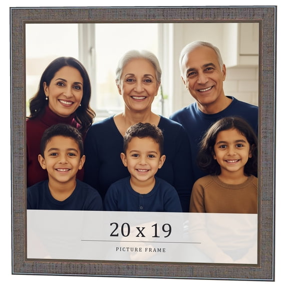 20x19 Frame Blue Kingsley Pewter Solid Wood Picture Frame Width 0.75 Inches |Interior Depth 0.5