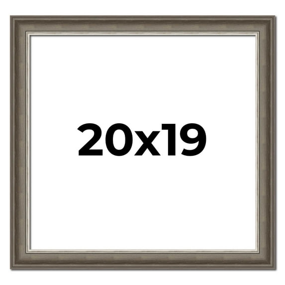 20x19 Frame Brown Solid Wood Picture Frame | 1.75 Inch Moulding Width | Austin Frame Complete with