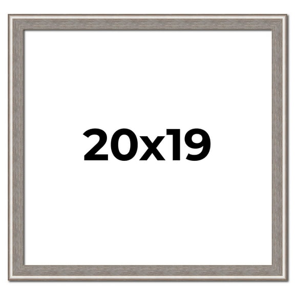 20x19 Frame Grey Real Wood Picture Frame Width 1.25 inches | Interior Frame Depth 0.5 inches | Hans