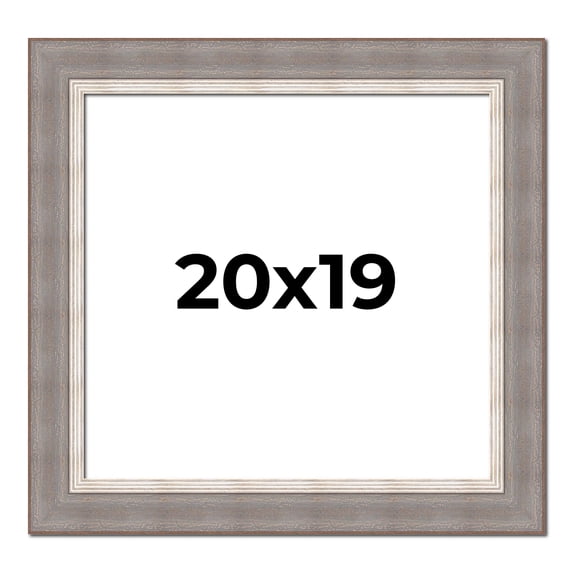 20x19 Frame Grey Real Wood Picture Frame Width 2.75 Inches | Interior Frame Depth 0.5 Inches |