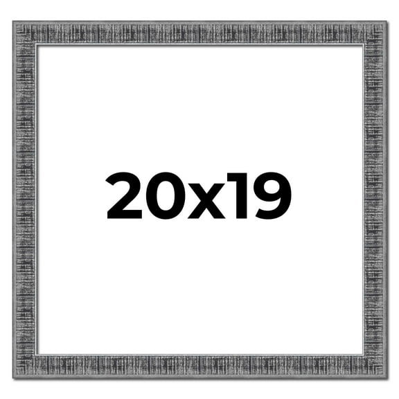20x19 Frame Silver Black Rustic Sonoma Solid Wood Picture Frame | 1.5 Inch Moulding Width |