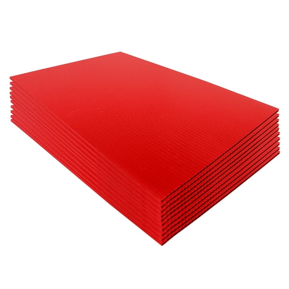 20x20 4mm Corrugated Plastic Sheets 50 Pack Red Waterproof Lightweight, Blank Boards Double Sided for Lawn Signs, Garage Sales and Real State. Various Sizes, Colors by WholesaleArtsFrames-com