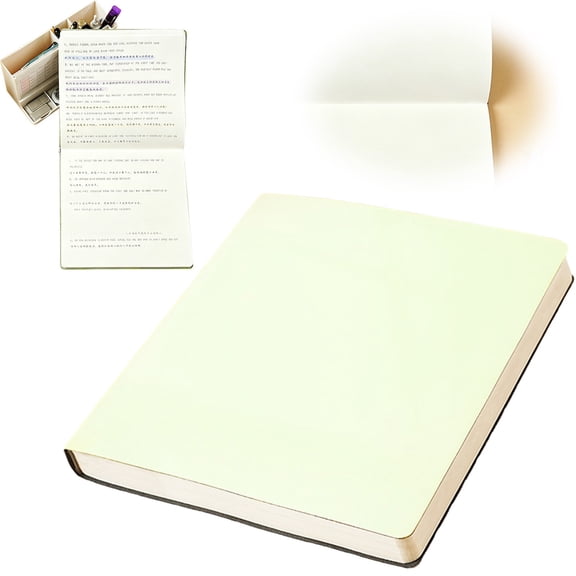 20x20.6cm PU Leather Blank Notebook With Ribbon Bookmark, 228 Pages Square Sketch Journal For Drawing And Writing, Durable Notepad For Office And Home, Mint Green