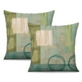 thumbnail image 1 of 20x20 Abstract Art Decorative Pillow Covers in Brown & Teal - Enhance Your Living Room or Bedroom Décor, 1 of 7