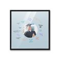 thumbnail image 1 of 20x20 Black Autograph & Signature Frame with Blue Circle Photo Mat for 6x6 Picture - Includes Pens,, 1 of 6