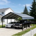 thumbnail image 1 of 20x20 FT Heavy Duty Metal Carport - Galvanized Steel Frame & Roof, All-Weather & Snow Load Protection for Cars, SUVs, Trucks, RVs, Boats, UV Resistant, Rust-Resistant, Snow-Resistant Portable Shelter, 1 of 7