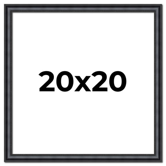 20x20 Frame Black Real Wood Picture Frame Width 1.25 inches | Interior Frame Depth 0.5 inches |
