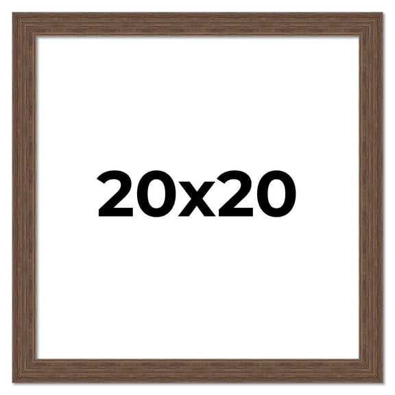 20x20 Frame Brown Distressed Barnwood Picture Frame | Rustic Farmhouse Photo Frame Includes UV