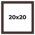 thumbnail image 1 of 20x20 Frame Brown Round Mahogany Solid Wood Picture Frame | 1.625 Inch Moulding Width | with UV, 1 of 8