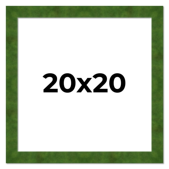 20x20 Frame Green Burl Solid Wood Picture Frame | 1.75 Inches Moulding Width | Interior Frame Depth