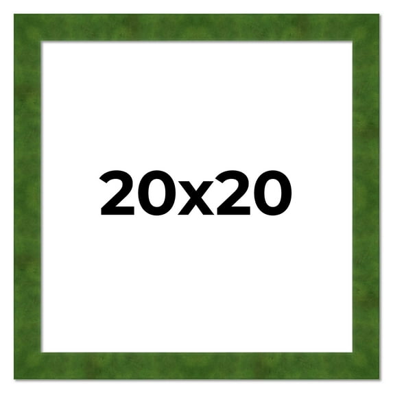 20x20 Frame Green Burl Solid Wood Picture Frame | 1.75 Inches Moulding Width | Interior Frame Depth