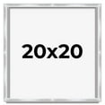 thumbnail image 1 of 20x20 Frame Silver Whitewashed Wood Grain Solid Wood Shadow Box | 0.75 Inch Moulding Width | 0.75, 1 of 8