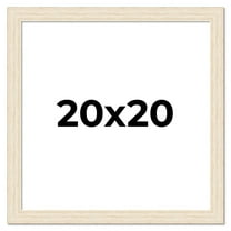 20x20 Frame White Real Wood Picture Frame Width 1.5 inches | Interior Frame Depth 0.5 inches | Barn