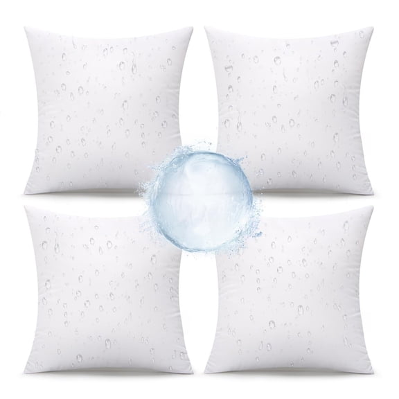 20x20 Inch (Pack of 4) Throw Pillow Inserts, Decorative Outdoor Patio Garden Seating