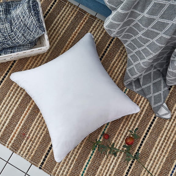 20x20 Inch Pillow Inserts Set of 4 - Soft White Cotton Cover Square Throw Pillow Stuffing for Couch Sofa Bed