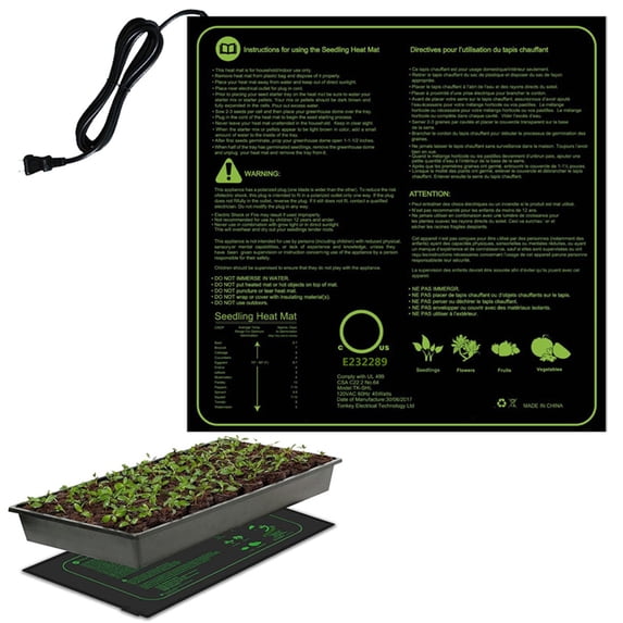 20x20 Inch Seedling Heat Mat, Waterproof Hydroponic Heating Pad for Seed Starting and Germination