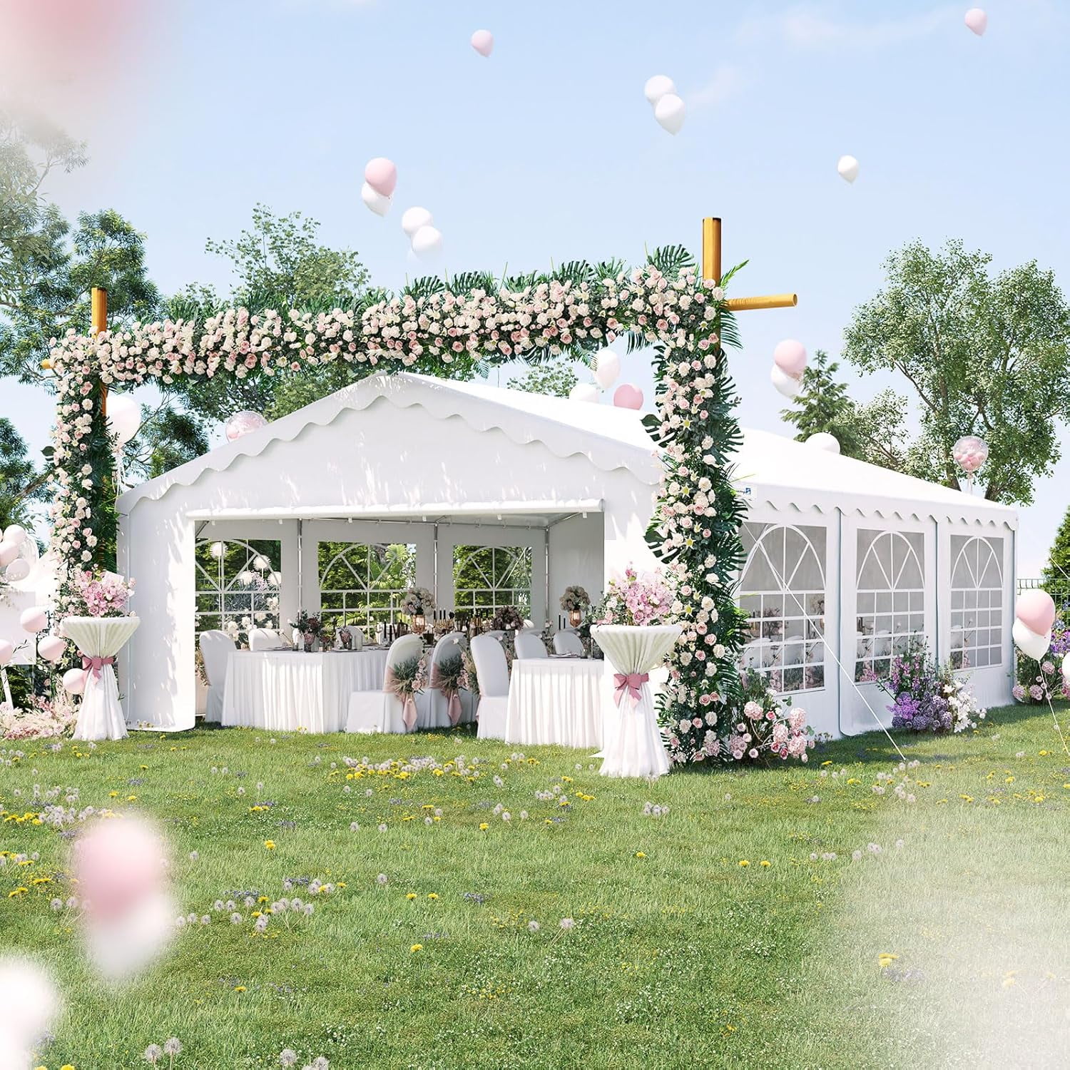 20x20 Party Tent Heavy Duty Wedding Tent Event Shelter Outdoor Carport