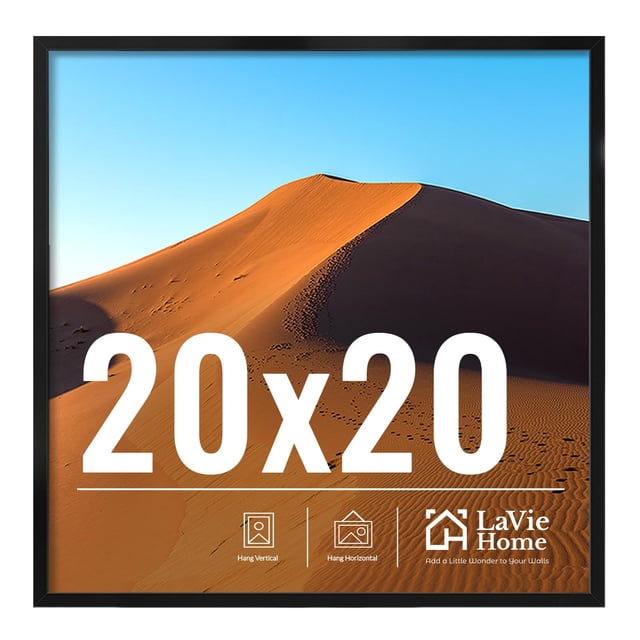 20x20 Picture Frame For Wall Display Black With Hd Plexiglas 20 X 20 ...