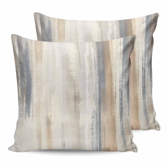 20x20 Pillow Covers Set of 2, Beige Grey Throw Pillow Covers Decorative Couch Cushion Case, Abstract Mottled Art Retro Modern Painting Microfiber Square Pillowcases for Bedroom Car Living Room