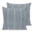 thumbnail image 1 of 20x20 Pillow Covers Set of 2, Blue Striped Throw Pillow Covers Decorative Couch Cushion Case, Farmhouse Linen Texture Line Stripes Microfiber Square Pillowcases for Bedroom Car Living Room, 1 of 9
