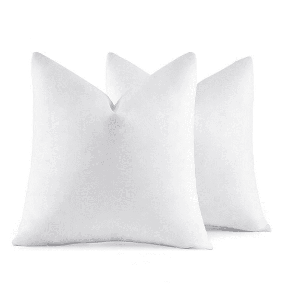 20x20 Pillow Inserts,Set of 2 Down Feather Throw Pillows for Couch Sofa Bed, Decorative Fluffy Throw Pillow Inserts Cotton Fabric,White
