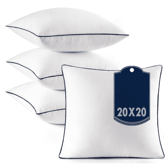 20x20 Pillow Inserts Set of 4 Throw Pillows Premium Down Alternative Pillow Inserts Square Decorative Pillow Stuffer for Sofa,