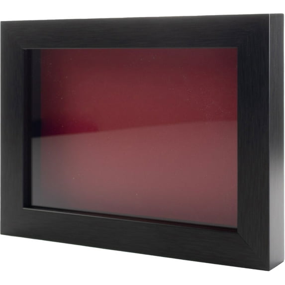 20x20 Shadow Box Frame Gray Stained Real Wood with a Red Acid-Free Backing | 3/4" of Usuable Depth