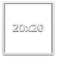 thumbnail image 1 of 20x20 Shadow Box Frame White | 2 Inches Deep Real Wood Contemporary Shadowbox Display Frame | UV, 1 of 8