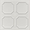 thumbnail image 1 of 20x20 Styrofoam Ceiling Tiles Glue-Up Decorative Panels for Easy DIY Install, Home & Basement Renovation. R1 Alfa, Plain White, Lot/48, 1 of 5