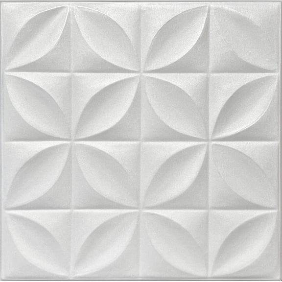20x20 Styrofoam Ceiling Tiles Glue-Up Decorative Panels for Easy DIY Install, Home & Basement Renovation. R3 Kloster, Plain White, Lot/8