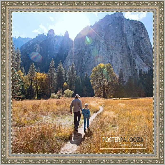 20x20 Silver Wood Picture Frame - UV Acrylic, Foam Board Backing, Hanging Hardware