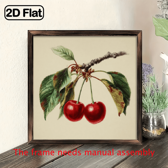 20x20 cm Rustic Farmhouse Wall Art - Framed Pastoral Mural Painting, Country Landscape with Irregular Frame, 2D Flat Panel for Bedroom,, Decor - Grain Texture Multi-Purpose Decoration, 2D Flat