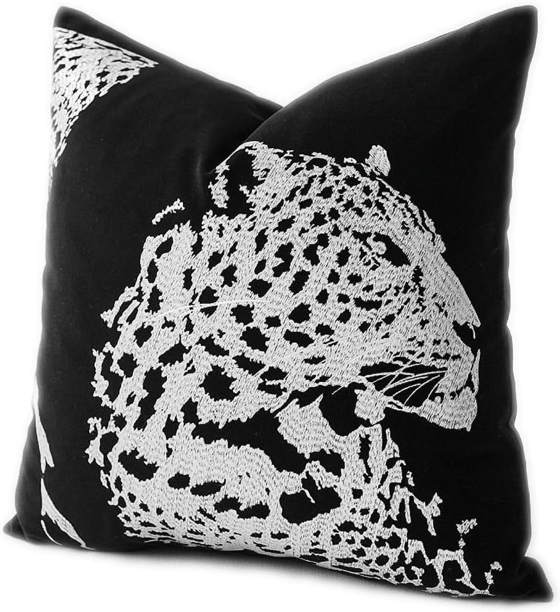 20x20'' inches Throw Pillow Cushion Covers Black Embroidery Letter